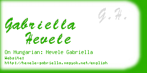 gabriella hevele business card